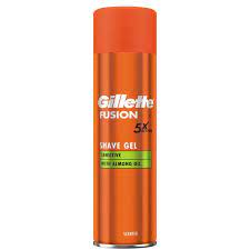 Gillette Fusion Shave Gel Sensitive With Almond Oil 200ml