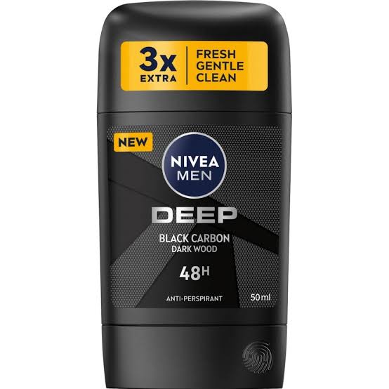 Deo Nivea Stick Men Deep Black Carbon Dark Wood 50ml