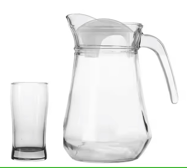 Deli Glassware Qing Ping Guo Glass Water Set EH1002-1 ES6024/5L