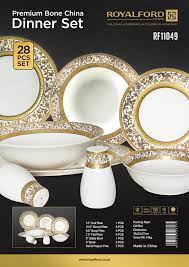 [A14148] Royalford Dinner Set 28pcs Rf11049