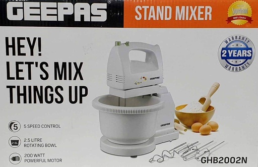 [A14176] Geepas Stand Mixed Ghb2002n