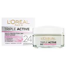 [A15608] L'oreal Triple Active Multi-Protection Moisturiser Day Dry&Sensitive Skin50ml