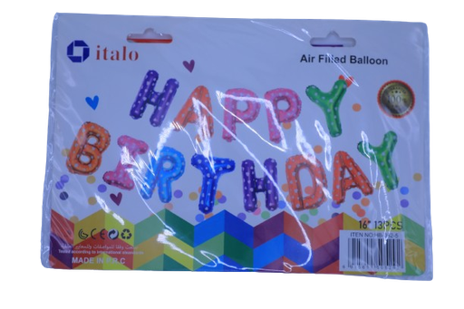 [A16087] Italo Air Filled Balloon Happy Birthday 13pcs Hb-052-5