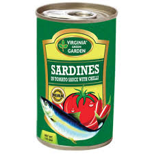 [A16303] Virginia Green Garden Sardines In Tomato Sauce With Chilli 155gr