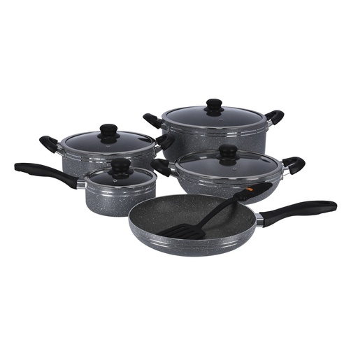 [A17129] Delcasa Granite Coated Cookware Set 10pcs Dc1889 F-D23