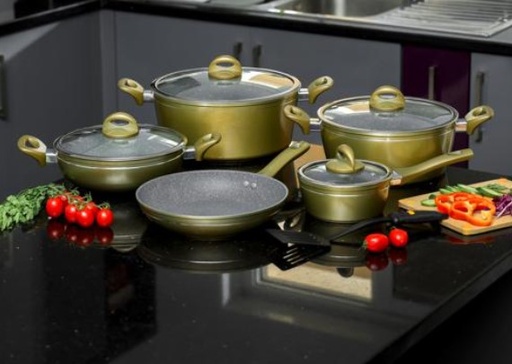 [A17130] Delcasa Smart Senorita Cookware Set 10pcs Dc2122 F-E23