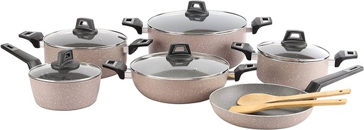 [A17134] Delcasa emerald cookware set 13pcs dc2283 f-e23