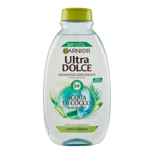 [A21092] Garnier Ultra Dolce Shampoo  Idratante  Acqua Di Cocco 300ml