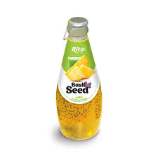 [A24908] Basil Seed Drink Pineapple Flaver 290ml