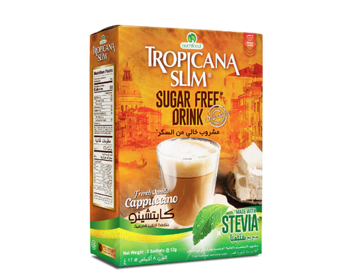 [A25745] Tropicana Slim Sugar Free Drink Vanilla cappuccino 8pcs 12g