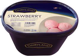 Dairyland vanilla strawberry ice cream 4l