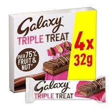 Galaxy Triple treat fruit nut &chocolate 4x32g