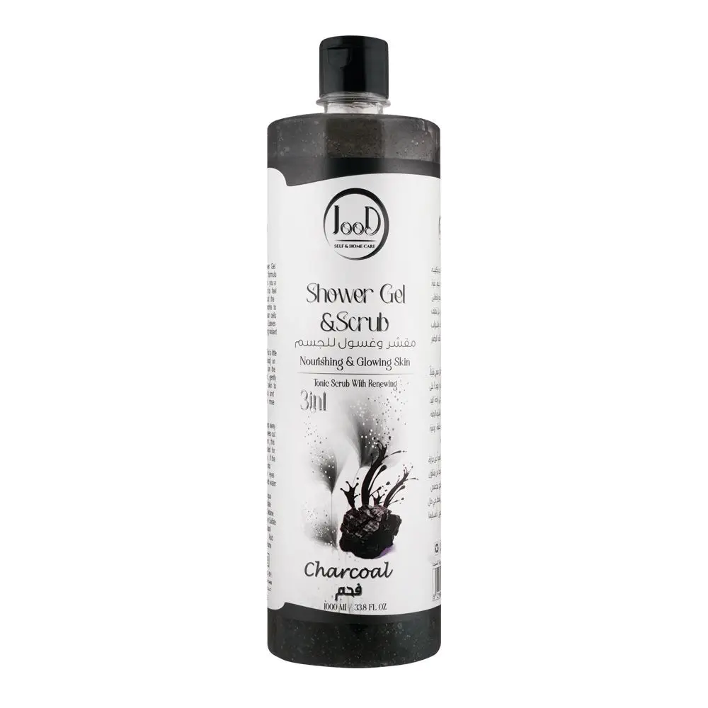 Jood shower gel & scrub charcoal 100ml