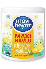 Mavi beyaz maxi havlu limon kokulu