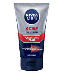 Nivea Men Acne Oil Clear Acne Defense Foam 100ml