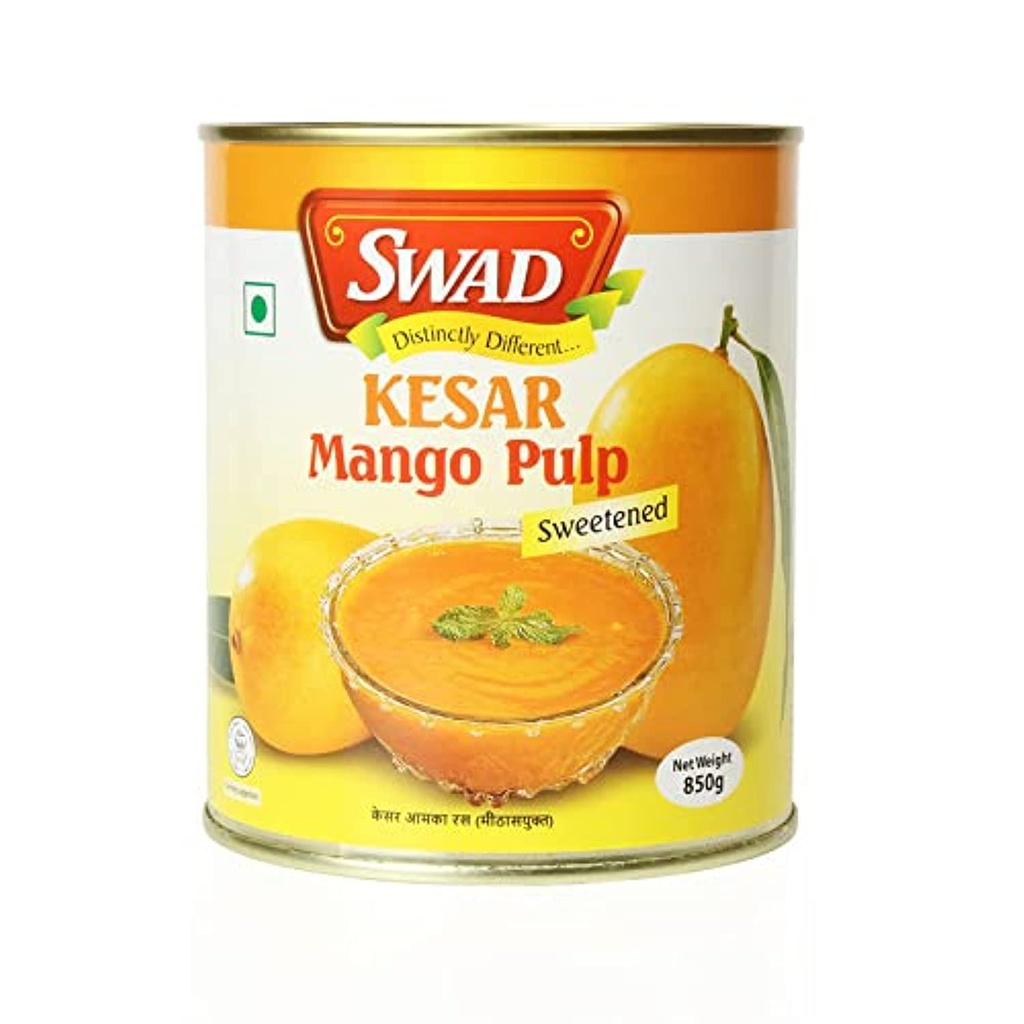 Swad kesar mango pulp sweetened 850g