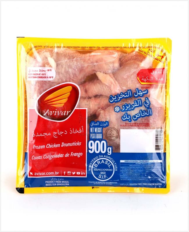 Chicken frozen drumstics avivar legs 900g