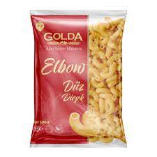 Golda cizgili dirsek elbow altin makarna 500g