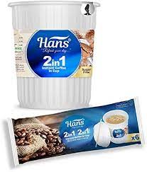 Hans 2in1 instant coffee in cup 120gr