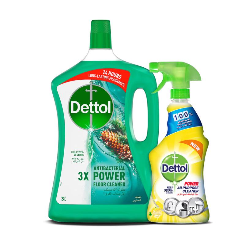 Dettol 3x power floor cleaner 500ml+3ltr