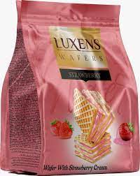 Luxens wafers strawberry cream