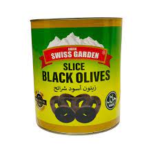 Swiss garden slice black olives 3150g
