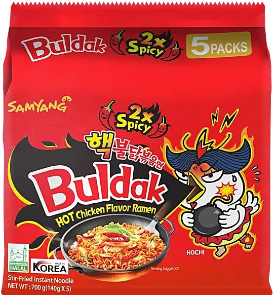 Samyang buldak noodles hot chicken flavor ramen 2xspicy 140g