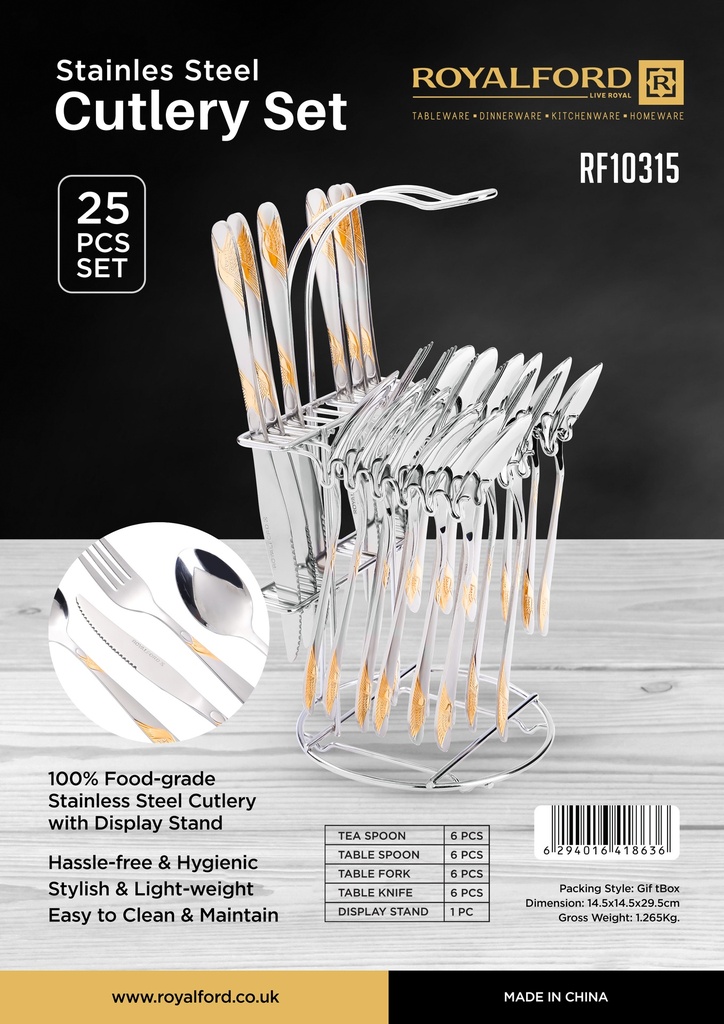 Royalford Cutlery Set 25pcs  Rf10315