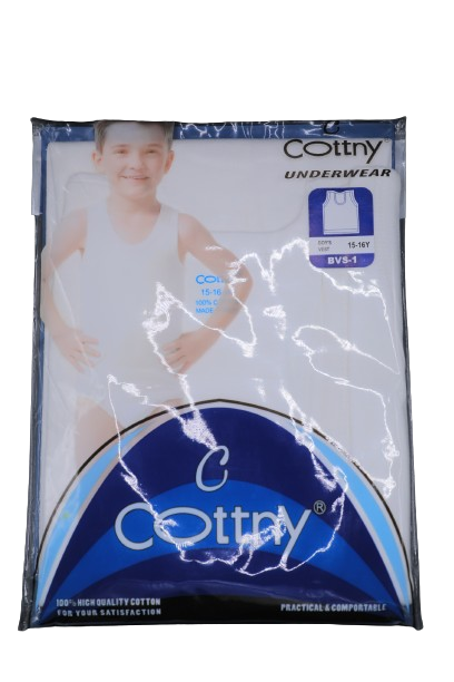 Cottny Premiums Boys Underwear 3vests 15-16yrs