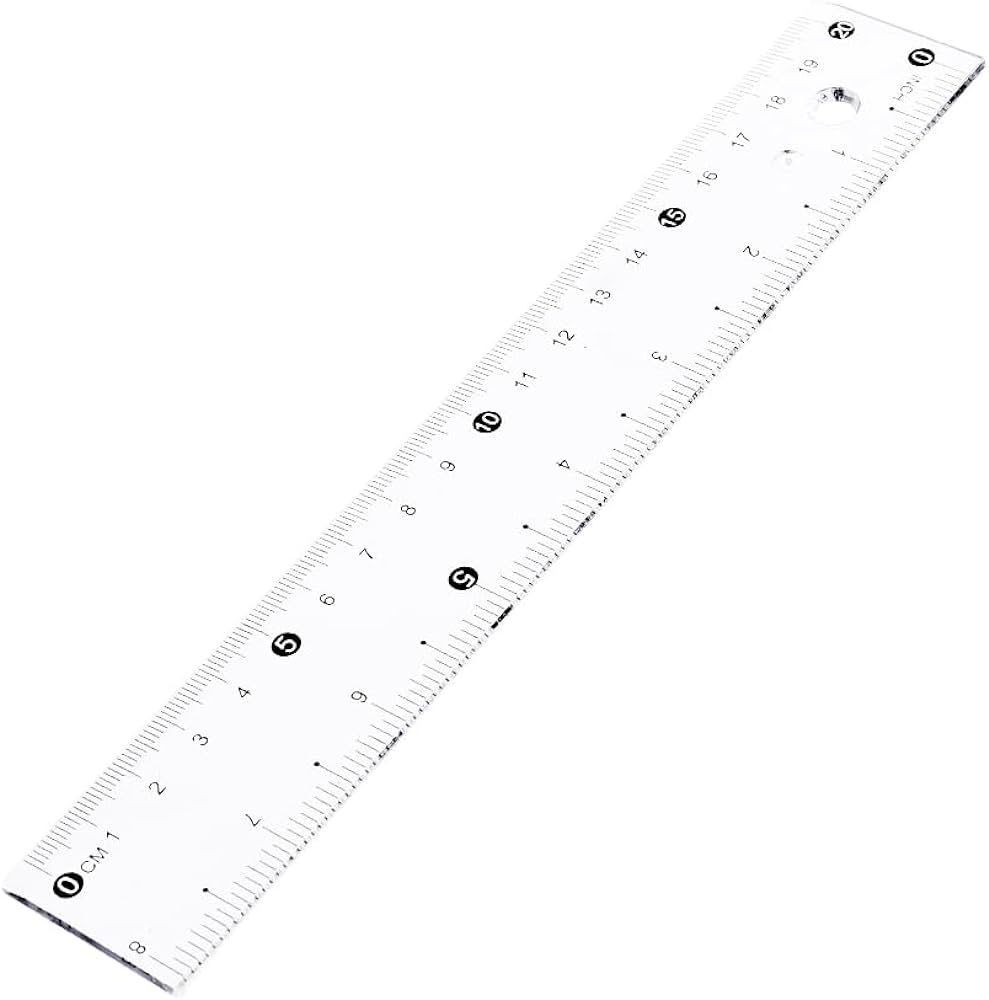 Bocai Plastic Ruler Resistant 20cm Ref:180405