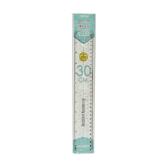 Bocai plastic ruler resistant 30cm ref:180406