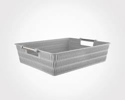 Iiman Homeware Bamboo Basket With Steel Handle 39lx32wx10.5h Cm