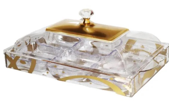 Taliona candy box w/5 inner bowls gold ti0113670/6