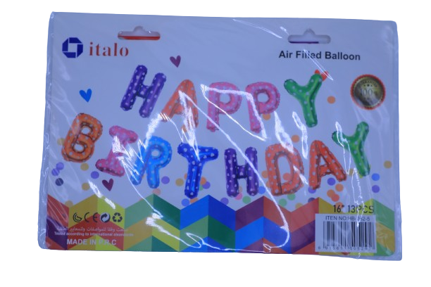 Italo Air Filled Balloon Happy Birthday 13pcs Hb-052-5
