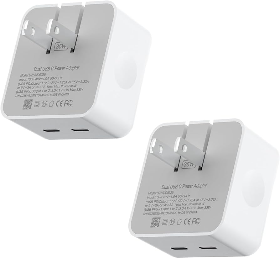 USB-C 35W Power Adapter 15Pro max IPhone