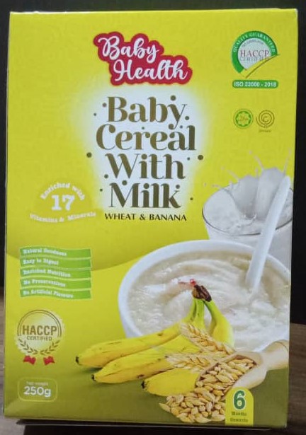 Baby Health Baby Cereal With Milk Wheat & Banana 250gr
