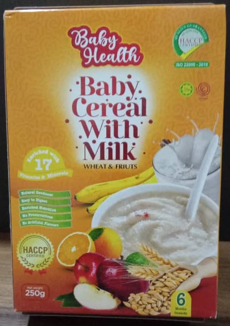 Baby Health Baby Cereal With Milk Wheat & Friuts 250gr