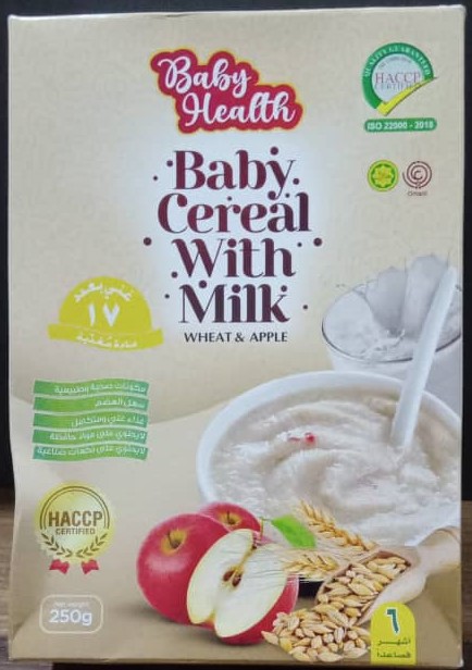 Baby Health Baby Cereal With Milk Wheat & Apple 250gr