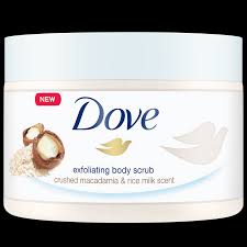 Dove Body Scrub Crushed Machadamia&Rice Milk 225ml