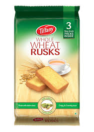 Tiffany Whole Wheat Rusks 3 Stay-Fresh Packs 290gr