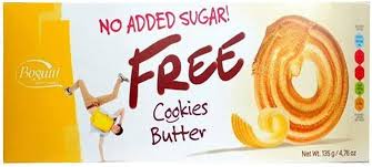 Bagutti Free No Added Sugar Cookies With Butter 135g
