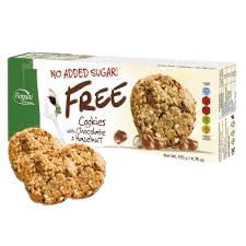 Bagutti Free No Added Sugar Cookies With Chocolate&Hazelnut 135g