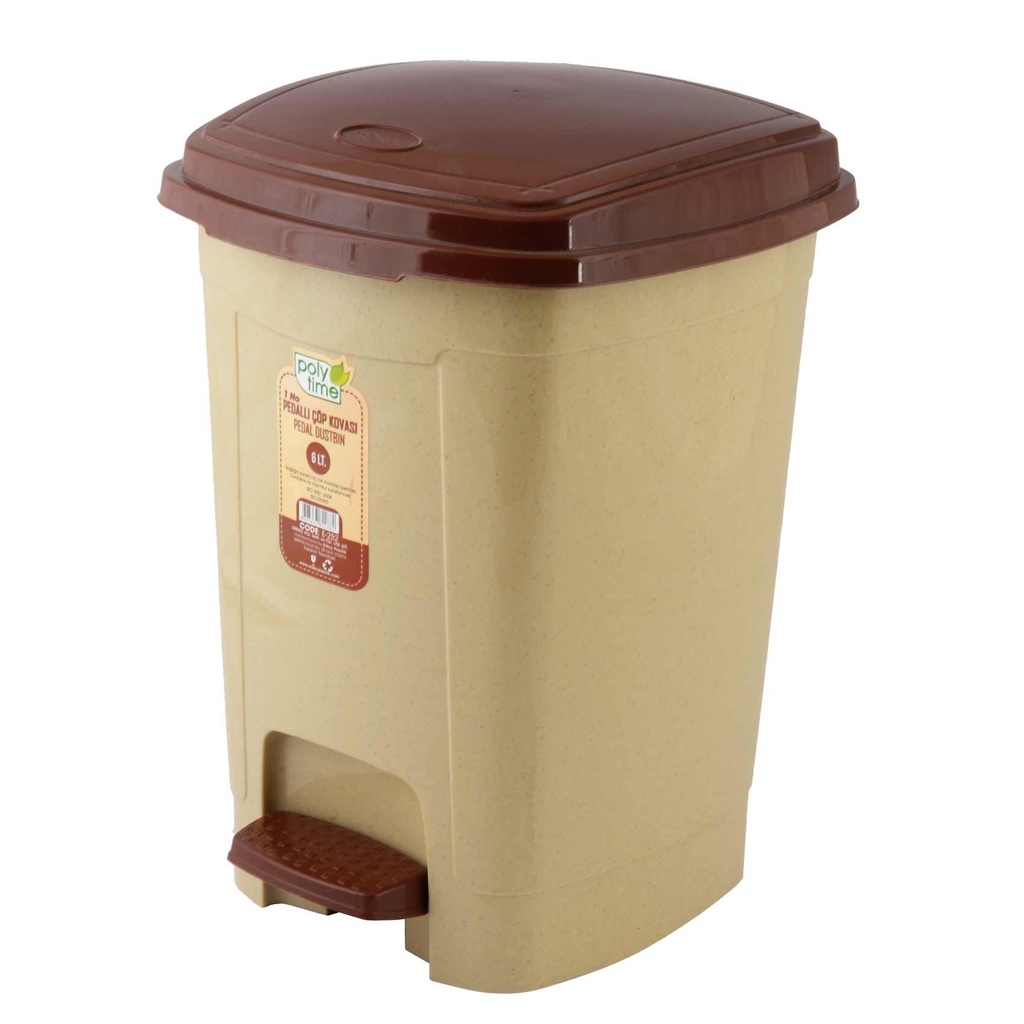 Poly Time Pedal Dustbin E-253 12l