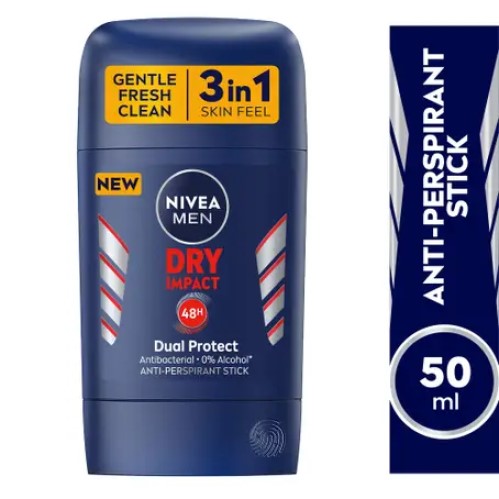 Nivea Men Dry Impact Dual Protect stick 3in1 50ml