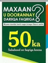 50 ka sababood ee faqriga keena