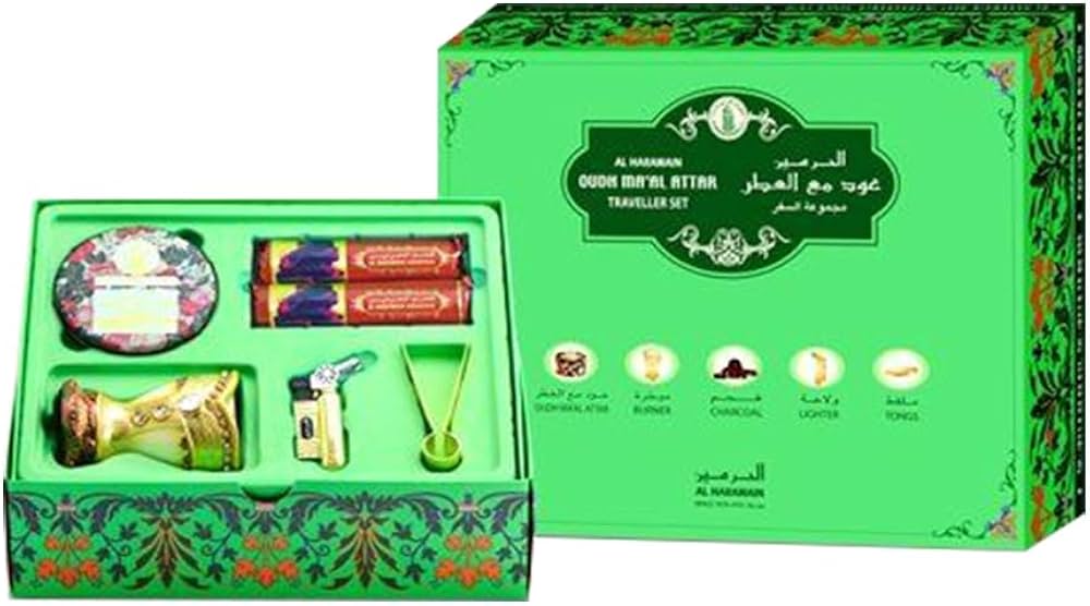 Al Haramain Oudh Ma'al Attar Travel Set