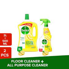 Dettol Floor Cleaner 3x Powder Lemon 3l