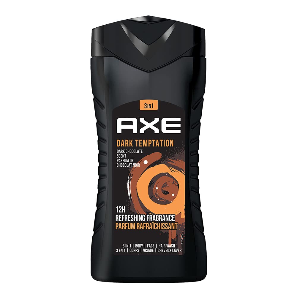 Axe dark temptation chocolate 3in1 body face hair wash 250ml