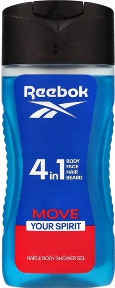 Reebok 4in1 body face hair beard shower gel 400ml
