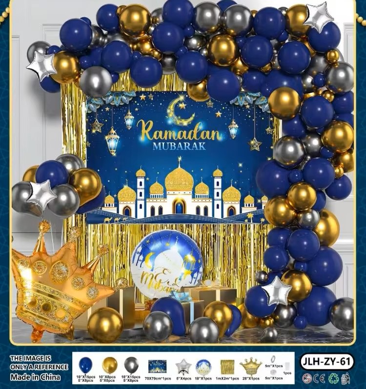 Ramadan Mubarak Ballon Confetti decoration